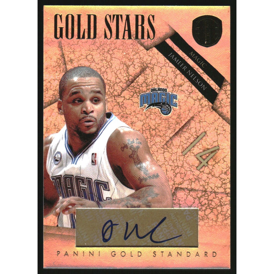 2010-11 Panini Gold Standard Gold Stars Signatures #10 Jameer Nelson/99 2010-11 Panini Gold Standard Gold Stars Signatures #10 Jameer Nelson/99