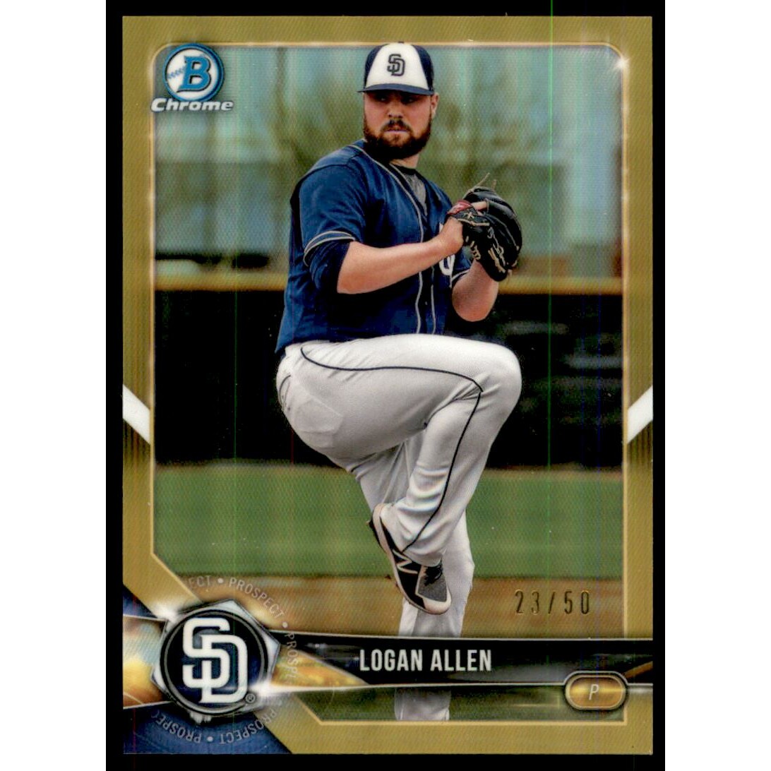 2018 Bowman Chrome Draft Gold Refractors #BDC169 Logan Allen