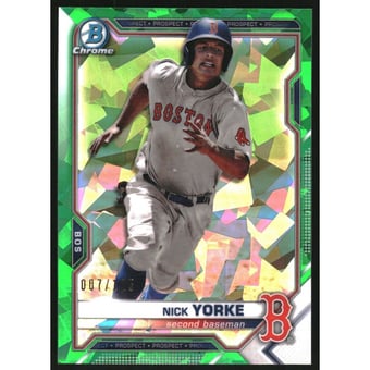 2021 Bowman Chrome Sapphire Prospects Green Refractors #BCP114 Nick Yorke