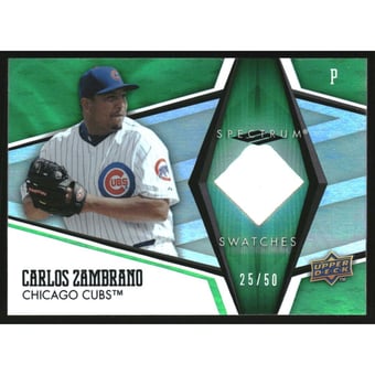 2008 Upper Deck Spectrum Spectrum Swatches Green #CZ Carlos Zambrano