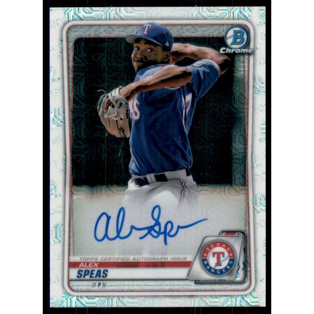 2020 Bowman Chrome Mega Box Prospect Autograph Refractors #BCMAAS Alex Speas 2020 Bowman Chrome Mega Box Prospect Autograph Refractors #BCMAAS Alex Speas
