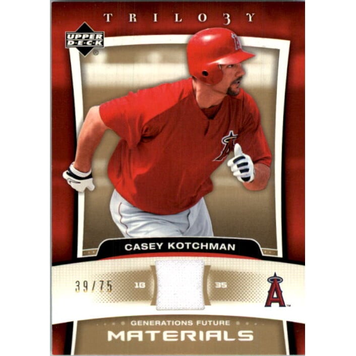 2005 Upper Deck Trilogy Generations Future Materials Gold #KO Casey Kotchman Jsy
