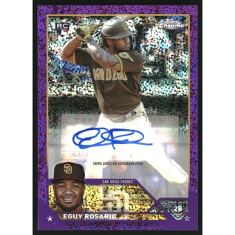 2023 Topps Chrome Update Autographs Purple Speckle Refractors #ACERO Eguy Rosario