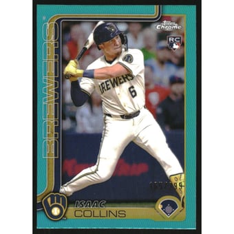 2025 Topps Chrome Teal Refractors #92 Isaac Collins