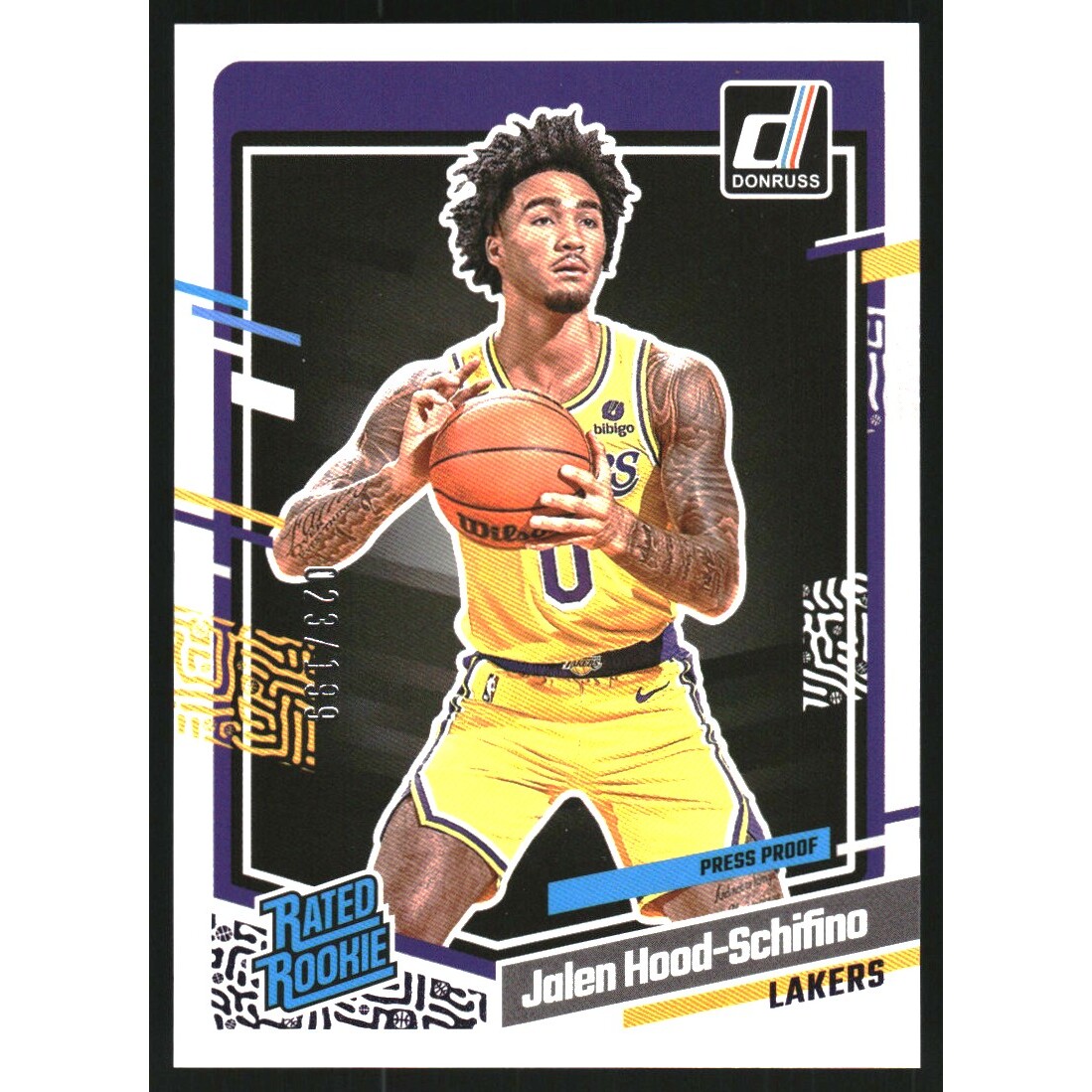 2023-24 Donruss Press Proof Purple #216 Jalen Hood-Schifino