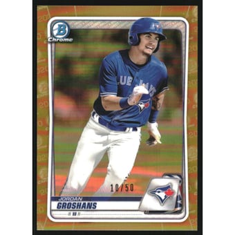 2020 Bowman Chrome Draft Gold Refractors #BD32 Jordan Groshans