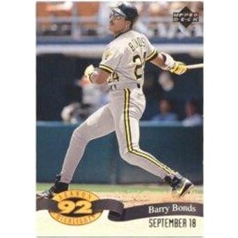 1993 Upper Deck Season Highlights #HI5 Barry Bonds