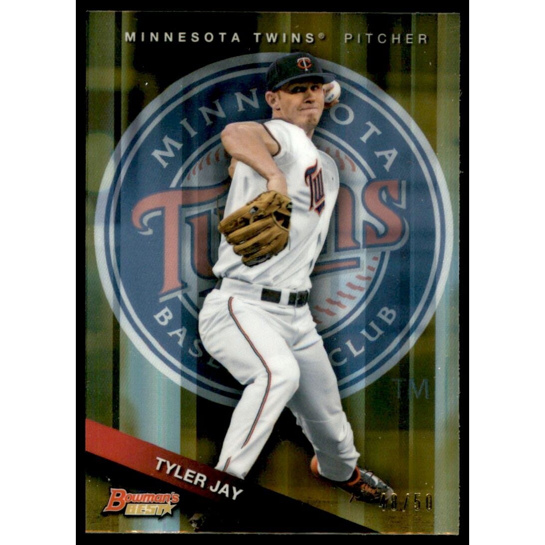 2015 Bowman's Best Top Prospects Gold Refractors #TP36 Tyler Jay. rookie card picture