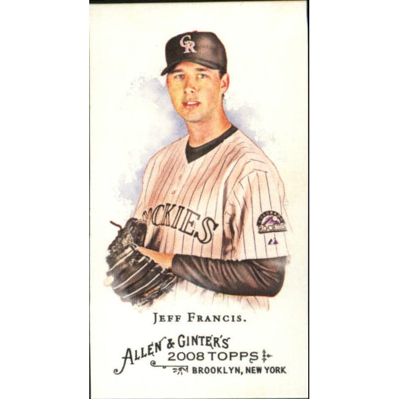 2008 Topps Allen and Ginter Mini No Card Number #97 Jeff Francis. rookie card picture