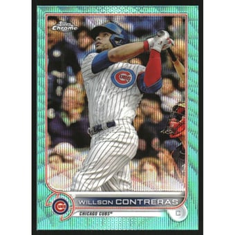 2022 Topps Chrome Aqua Wave Refractors #136 Willson Contreras