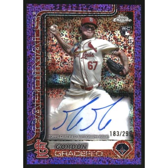 2025 Topps Chrome Rookie Autographs Purple Speckle Refractors #RAGG Gordon Graceffo