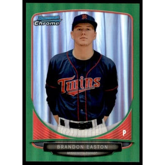 2013 Bowman Chrome Draft Draft Picks Green Refractors #BDPP111 Brandon Easton