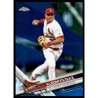 2017 Topps Chrome Blue Refractors #88 Aledmys Diaz
