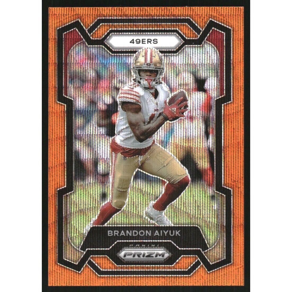 2023 Panini Prizm Prizms Orange Wave #265 Brandon Aiyuk