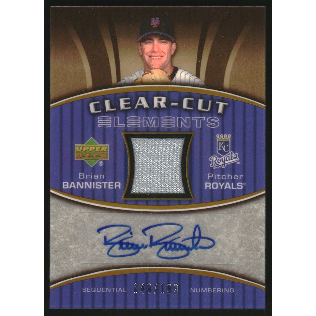 2007 Upper Deck Elements Clear Cut Elements Silver #BB Brian Bannister. rookie card picture