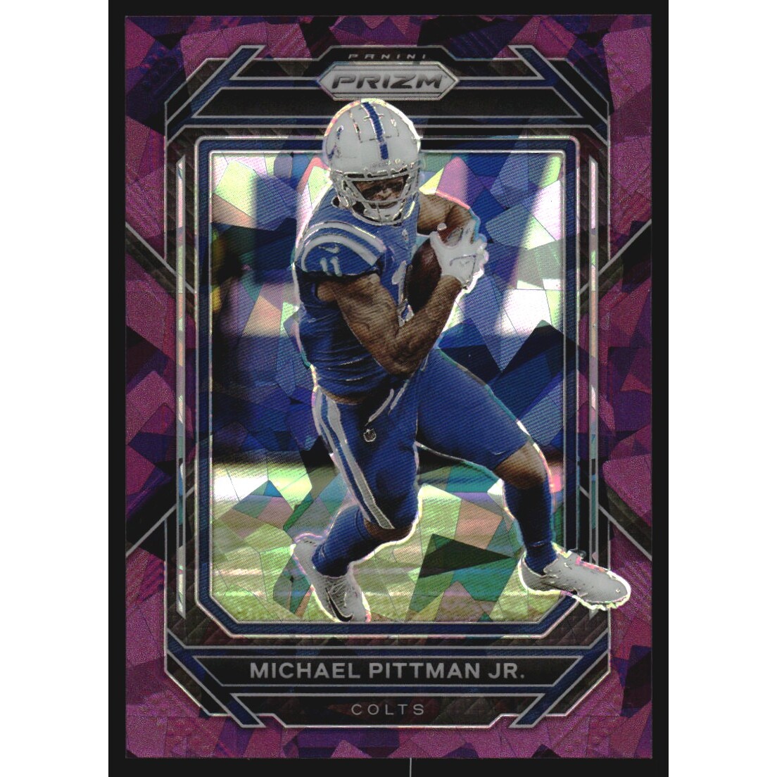 2022 Panini Prizm Prizms Purple Ice #123 Michael Pittman Jr.