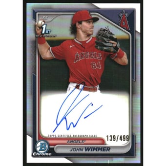 2024 Bowman Chrome Prospect Autographs Refractors #CPAJW John Wimmer