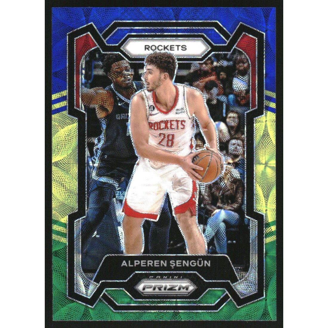 2023-24 Panini Prizm Prizms Choice Blue Yellow and Green #20 Alperen Sengun