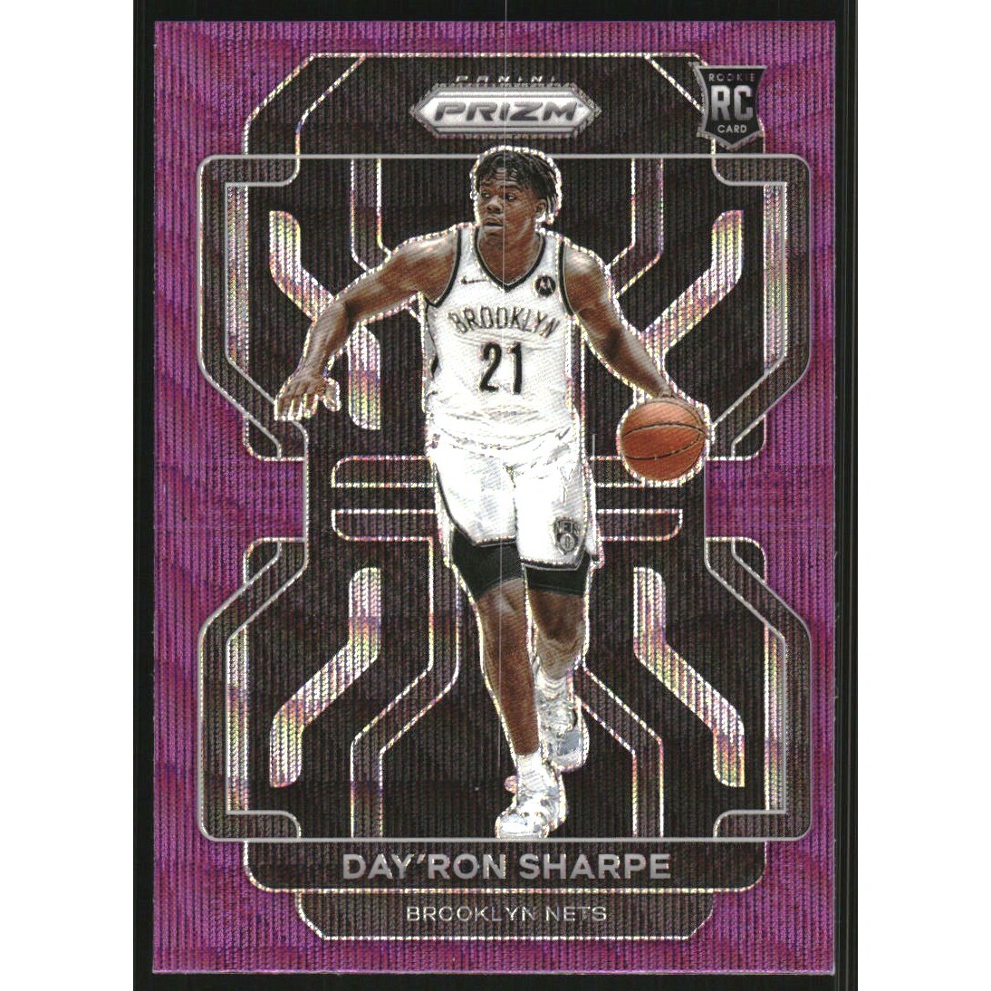 2021-22 Panini Prizm Prizms Purple Wave #281 Day'Ron Sharpe