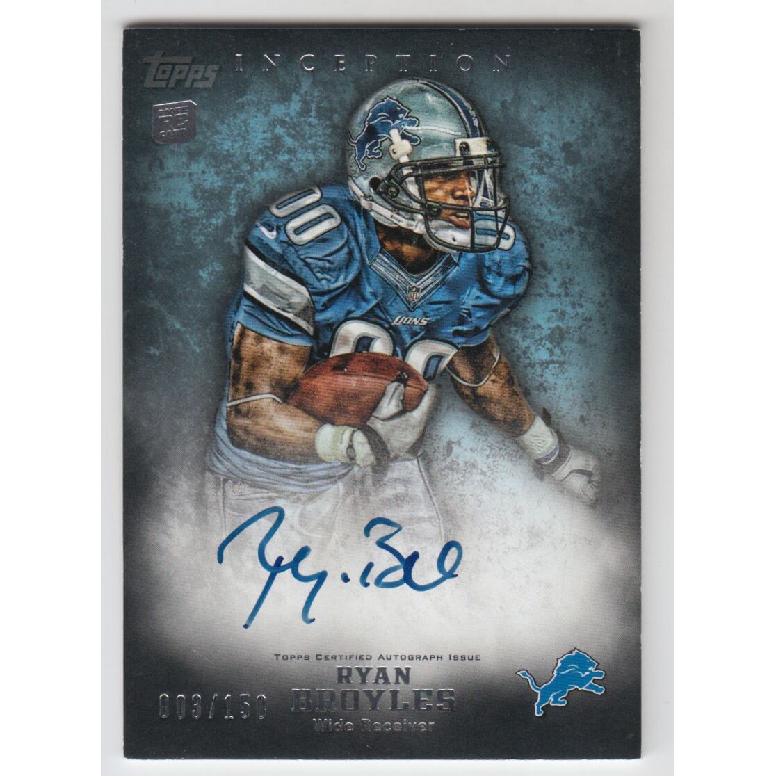 2012 Topps Inception Blue #106 Ryan Broyles AU