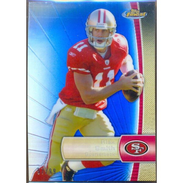 2012 Finest Blue Refractors #99 Alex Smith