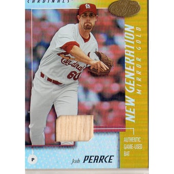2002 Leaf Certified Mirror Gold #157 Josh Pearce NG Bat