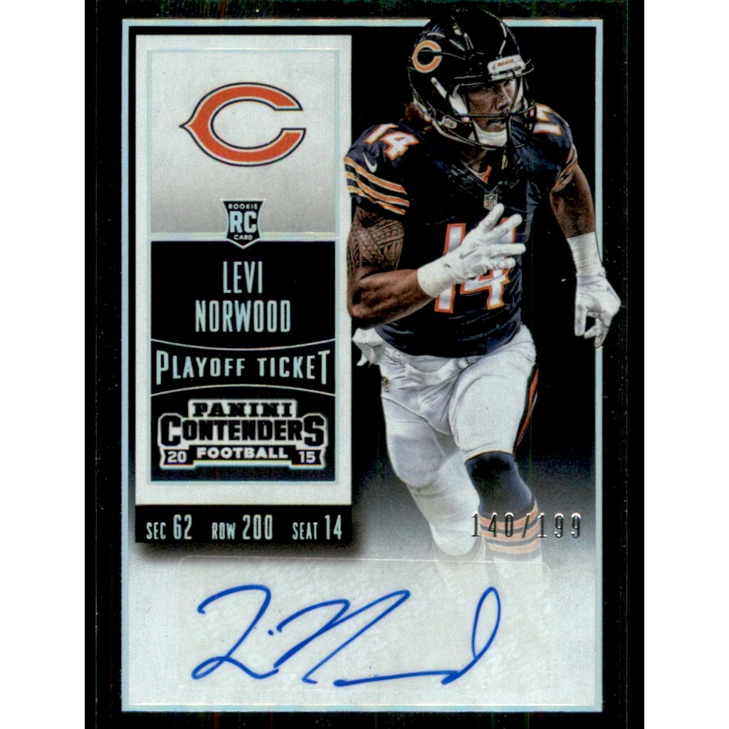 2015 Panini Contenders Playoff Ticket #177B Levi Norwood AU/199