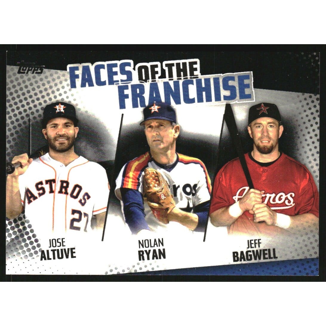 2019 Topps Faces of the Franchise Black #FOF12 Jeff Bagwell/Nolan Ryan/Jose Altuve. rookie card picture
