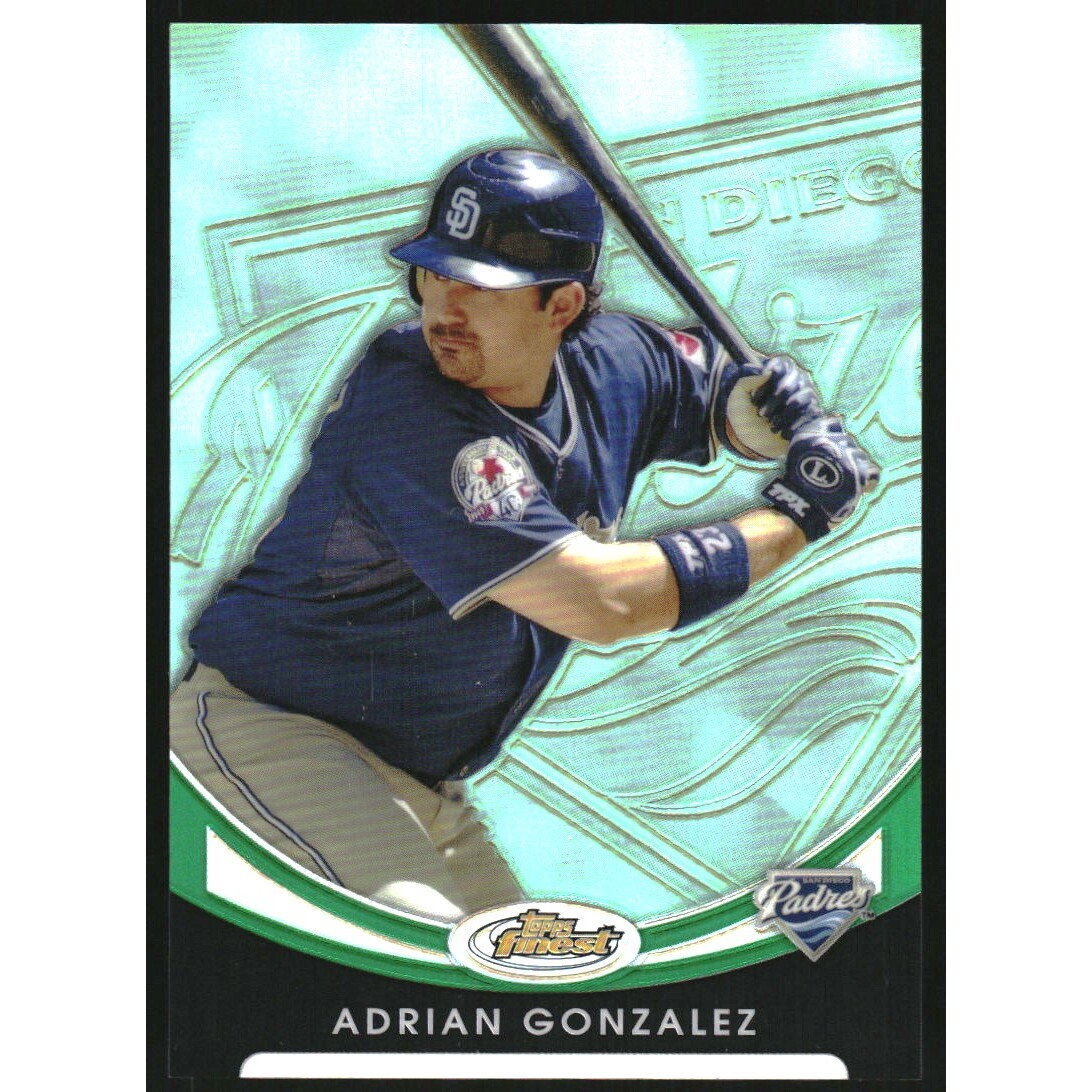 2010 Finest Refractors Green #41 Adrian Gonzalez