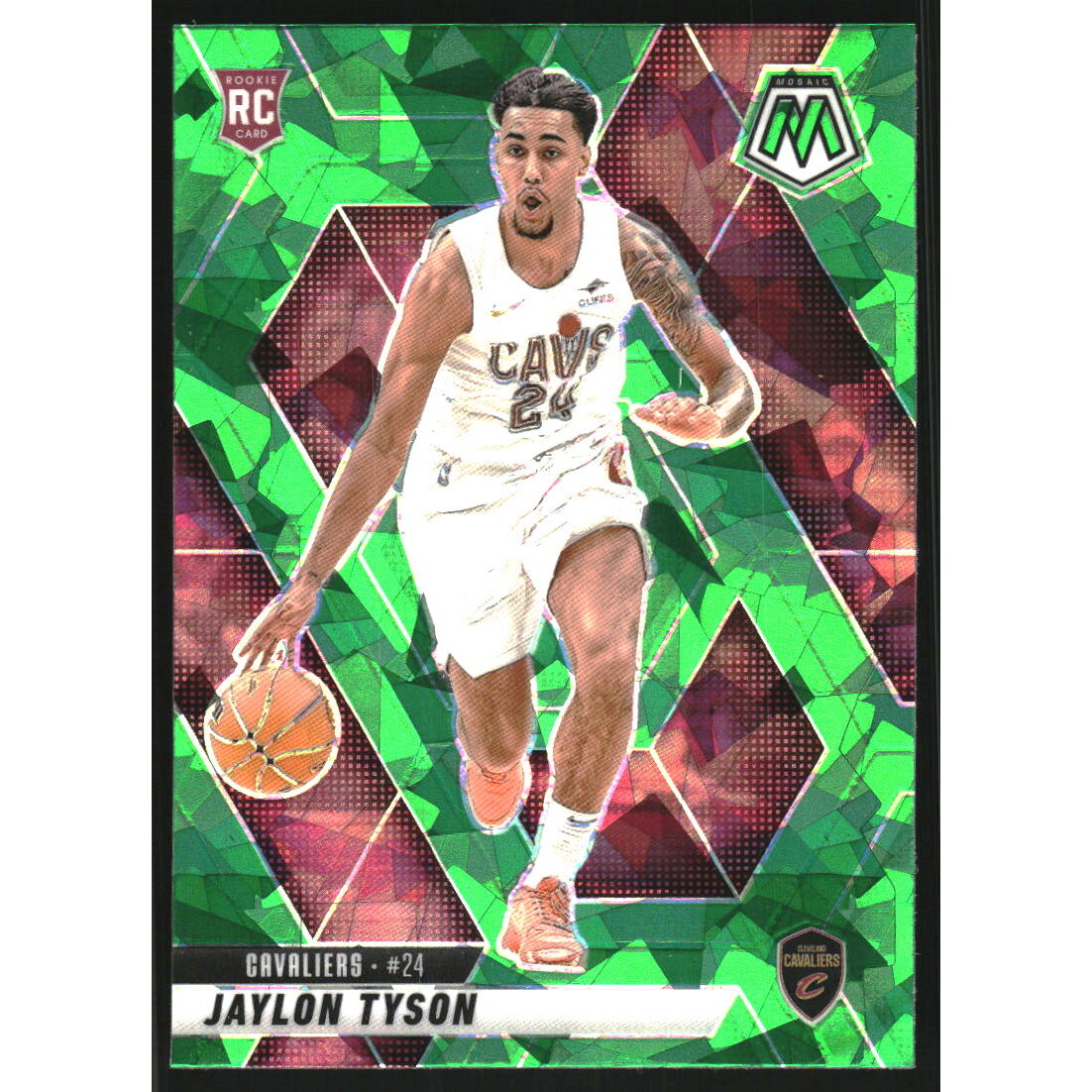 2024-25 Panini Mosaic Mosaic Green Ice #217 Jaylon Tyson