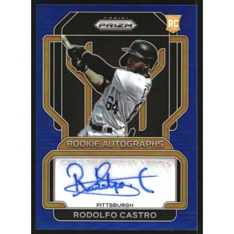 2022 Panini Prizm Rookie Autographs Prizms Blue #45 Rodolfo Castro