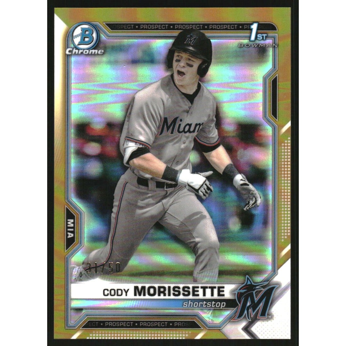 2021 Bowman Chrome Draft Gold Refractors #BDC88 Cody Morissette