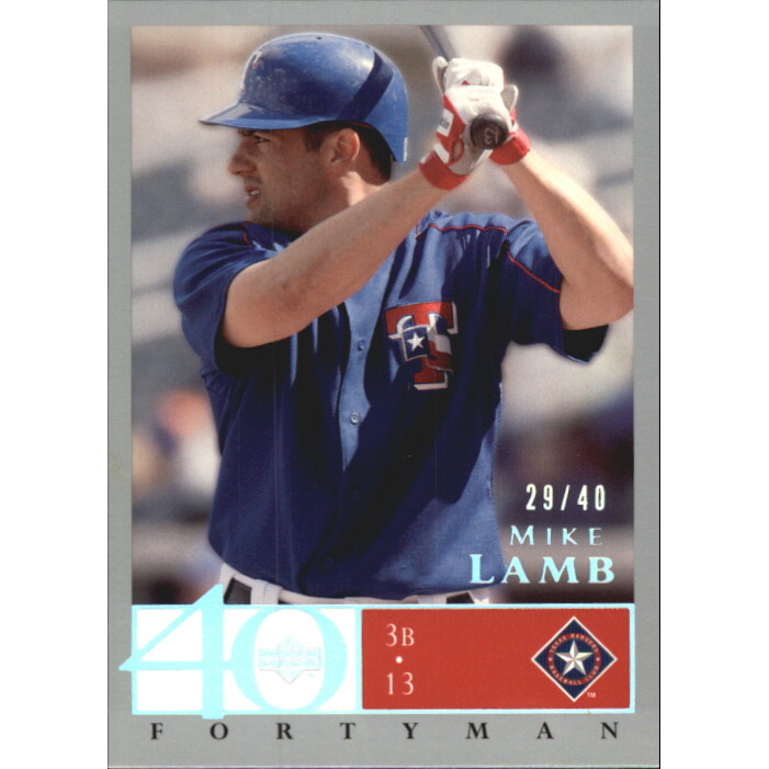 2003 Upper Deck 40-Man Rainbow #201 Mike Lamb. rookie card picture