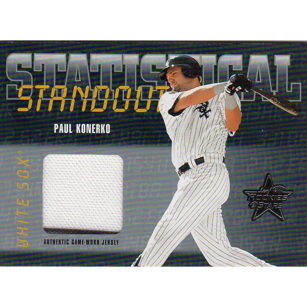 2002 Leaf Rookies and Stars Statistical Standouts Materials #SS36 Paul Konerko Jsy 2002 Leaf Rookies and Stars Statistical Standouts Materials #SS36 Paul Konerko Jsy