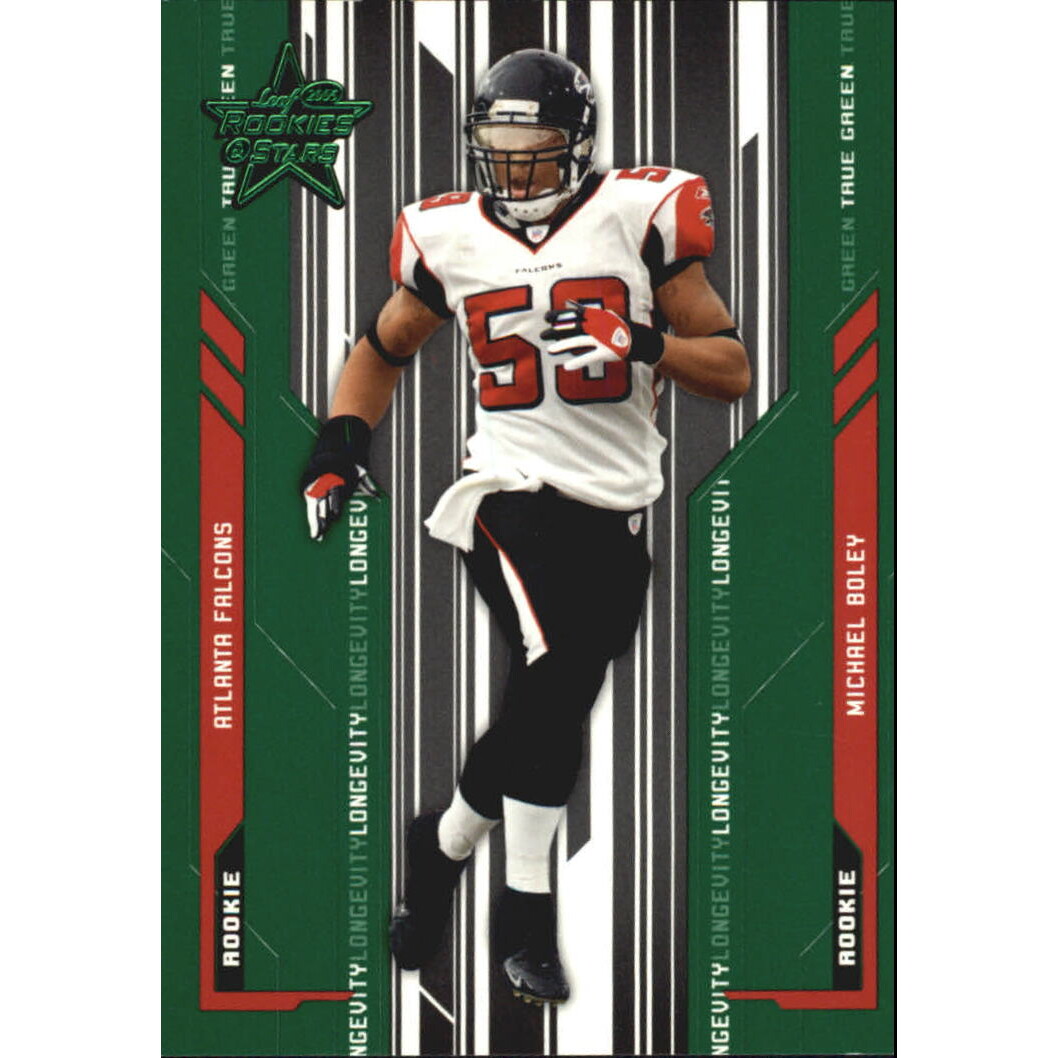 2005 Leaf Rookies and Stars Longevity True Green Parallel #168 Michael Boley