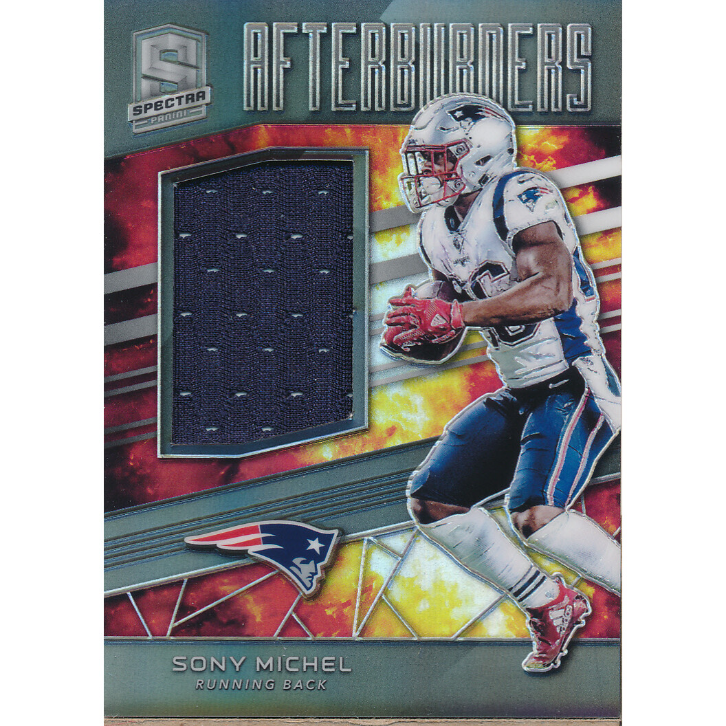 2019 Panini Spectra Afterburners Materials #10 Sony Michel