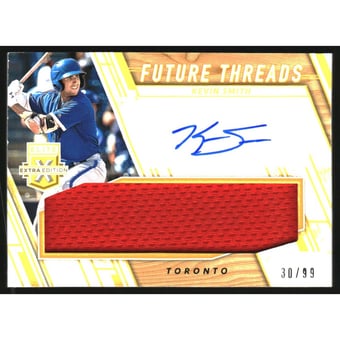 2019 Elite Extra Edition Future Threads Signatures Gold #20 Kevin Smith/99