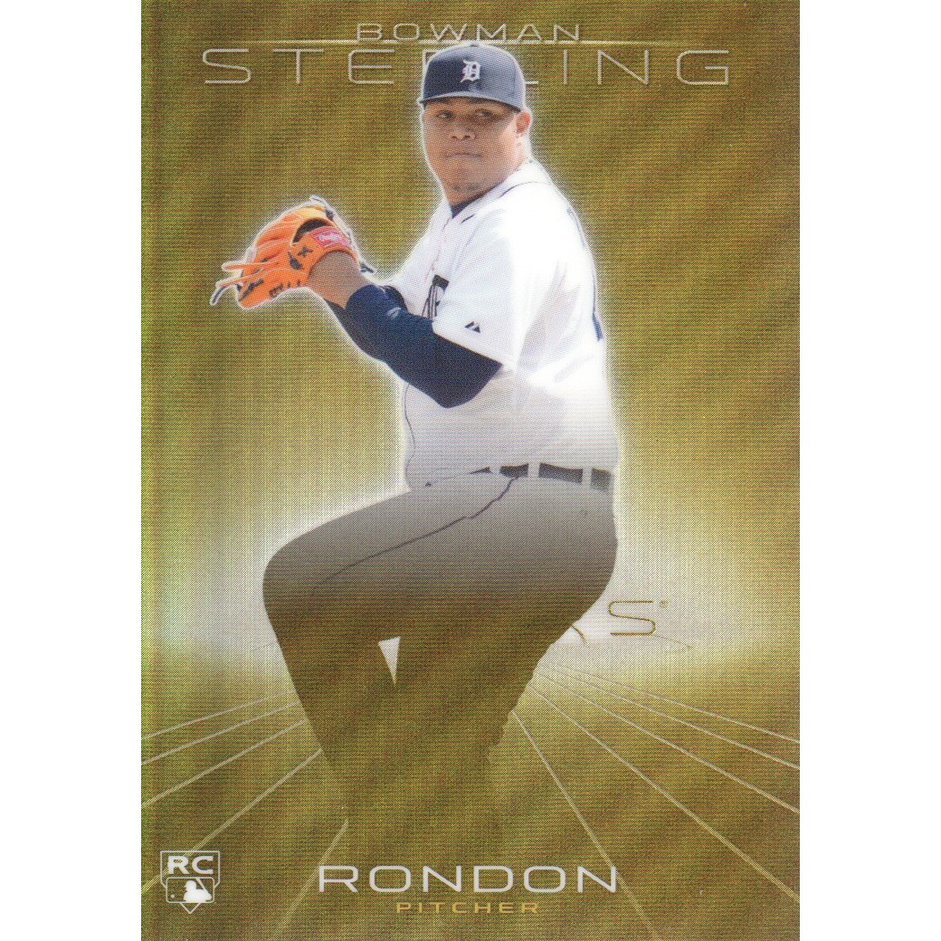 2013 Bowman Sterling Gold Refractors #22 Bruce Rondon. rookie card picture