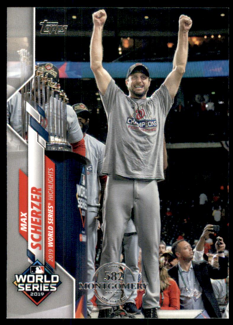 2020 Topps Factory Set 582 Montgomery Club #258 Max Scherzer WSH