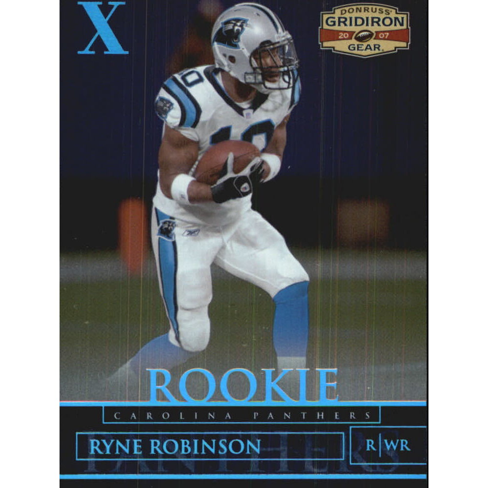 2007 Donruss Gridiron Gear Platinum Holofoil X's #183 Ryne Robinson. rookie card picture
