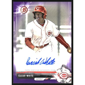 2017 Bowman Prospect Autographs Purple #PAIW Isaiah White