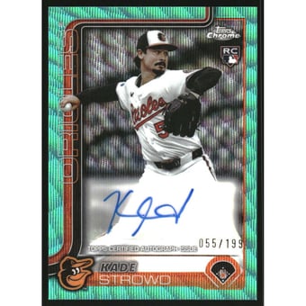 2025 Topps Chrome Update Autographs Aqua Wave Refractors #ACKST Kade Strowd