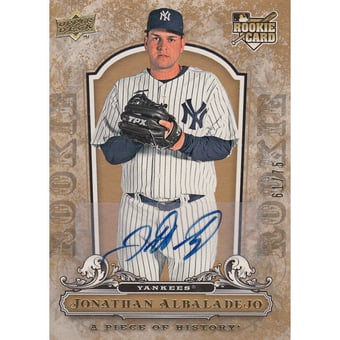 2008 UD A Piece of History Rookie Autographs Gold #120 Felipe Paulino/75