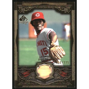 2006 SP Legendary Cuts Legendary Materials Gold #GF George Foster Bat/225