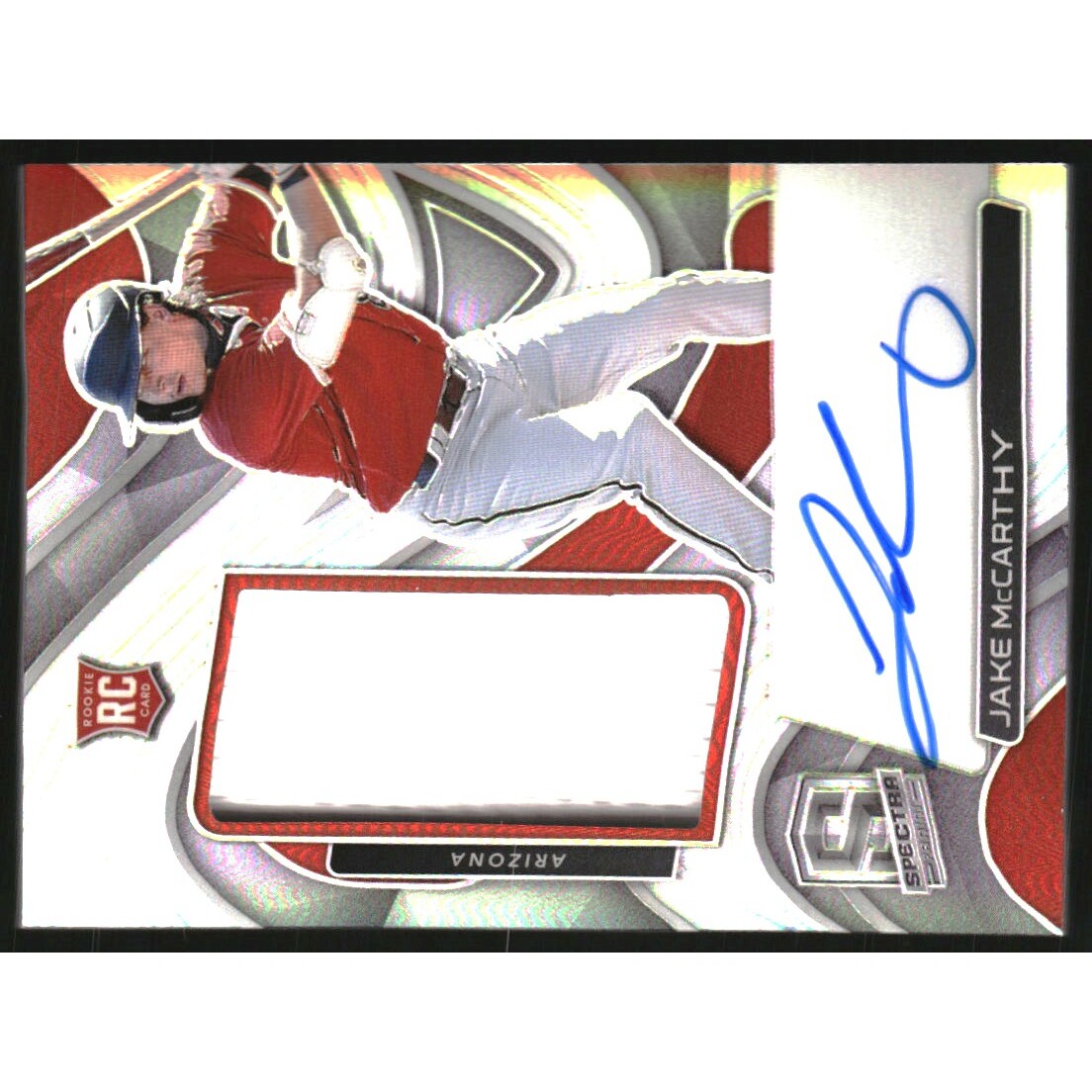 2022 Panini Chronicles Spectra #143 Jake McCarthy JSY AU. rookie card picture