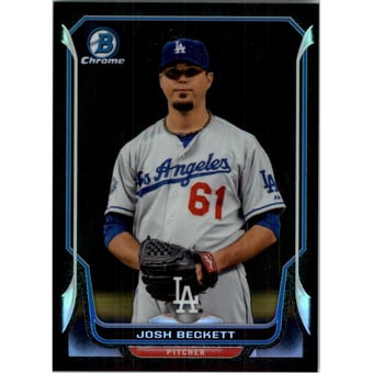 2014 Bowman Chrome Black Static Refractors #220 Josh Beckett