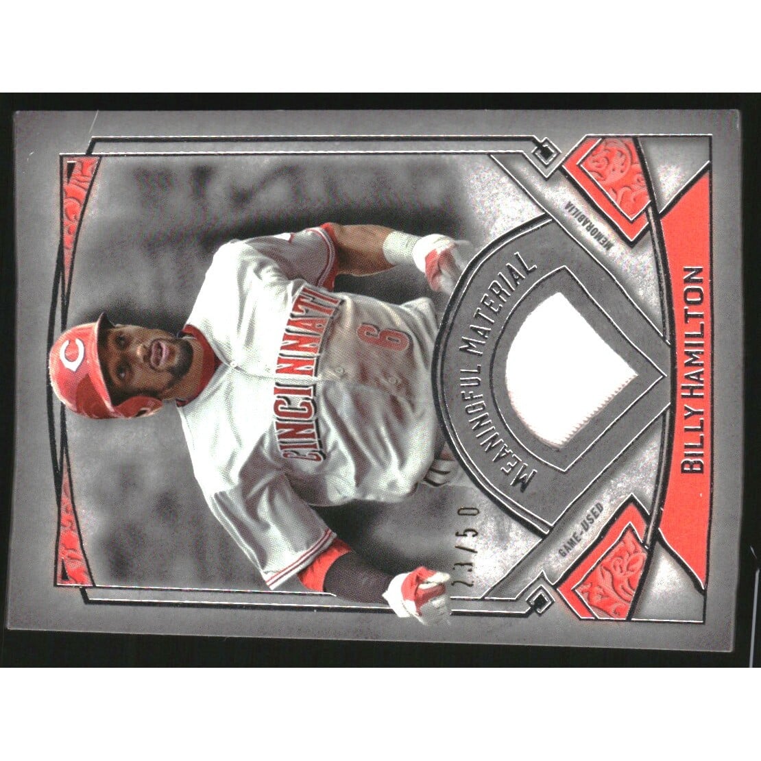 2017 Topps Museum Collection Meaningful Materials Relics #MRBHA Billy Hamilton. rookie card picture