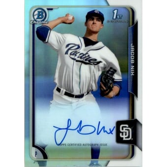 2015 Bowman Chrome Draft Draft Pick Autographs Refractors #BCAJNI Jacob Nix