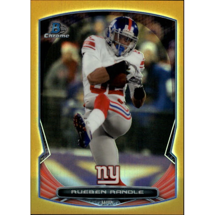 2014 Bowman Chrome Gold Refractors #87 Rueben Randle. rookie card picture