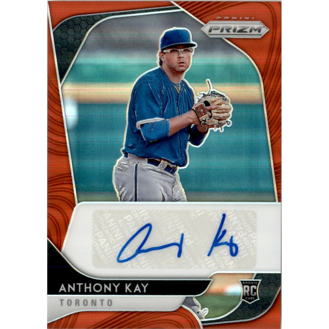 2020 Panini Prizm Rookie Autographs Prizms Red #24 Anthony Kay/75
